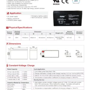 Casil 12V 8Ah Replacement Battery Compatible with APC Back-UPS ES BE550G APC Back-UPS ES 650 APC Back-UPS XS 1300VA BX1300LCD 2 Pack