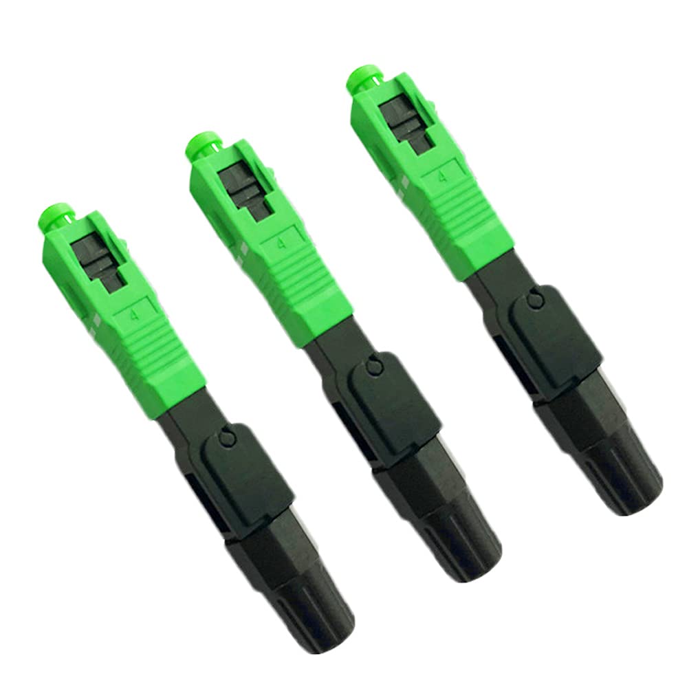 YDC Fast Connector SC/APC Singlemode Fiber Optic PrePolished Connector Embedded FTTH Fiber Optic Connector FTTH SC/APC SM Fast Connector 3-Pack