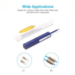 Fiber Optic Cleaner,Fiber Optic connectors Cleaning,Fiber Optic Cleaner Pen with 800+ Cleans for LC/MU 1.25mm UPC/APC Ferrules Push Type