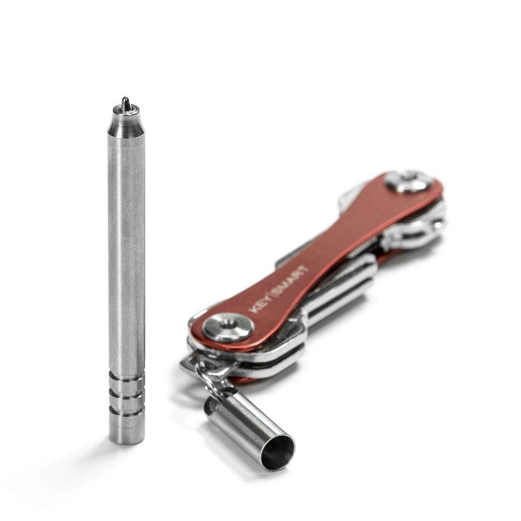 KeySmart Nano Pen - Stainless Steel Mini Ballpoint Key Ring Pen…