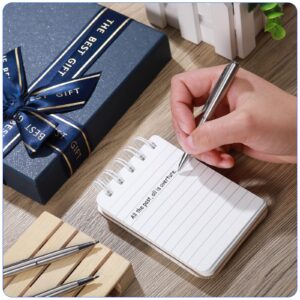 16 Pcs Mini Pens Small Pens Short Pens bulk Mini Metal Ballpoint Pens Small Stainless Steel Point Pen with Copper Fittings for Pockets Notebook Notepads Office School (Silver)