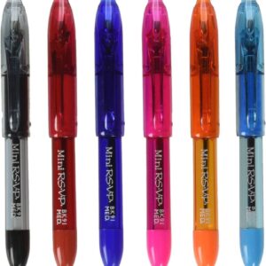 Pentel RSVP Mini Ballpoint Pen, (1.0mm) Medium Line, 24-Assorted Ink in Clear Cylinder Pack (BK91MN24M)