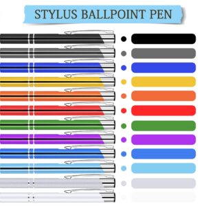 AUAUY Ballpoint Pens, 12 PCS Ballpoint Pens Funny Pen, Retractable Ballpoint Pens, Metal Comfortable Writing Pens 1 mm Black Ink Ballpoint Pens for Colleagues Teachers Adults Students(Mixed Color)