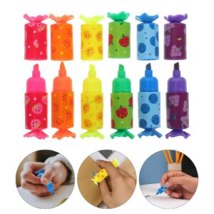 NUOBESTY 24pcs Bookmarks Highlighters Adorable Highlighter School Highlighter Pens Highlighter for Painting Note Marking Pen Art Markers Pen School Mark Pens Scrapbook Pvc Cartoon