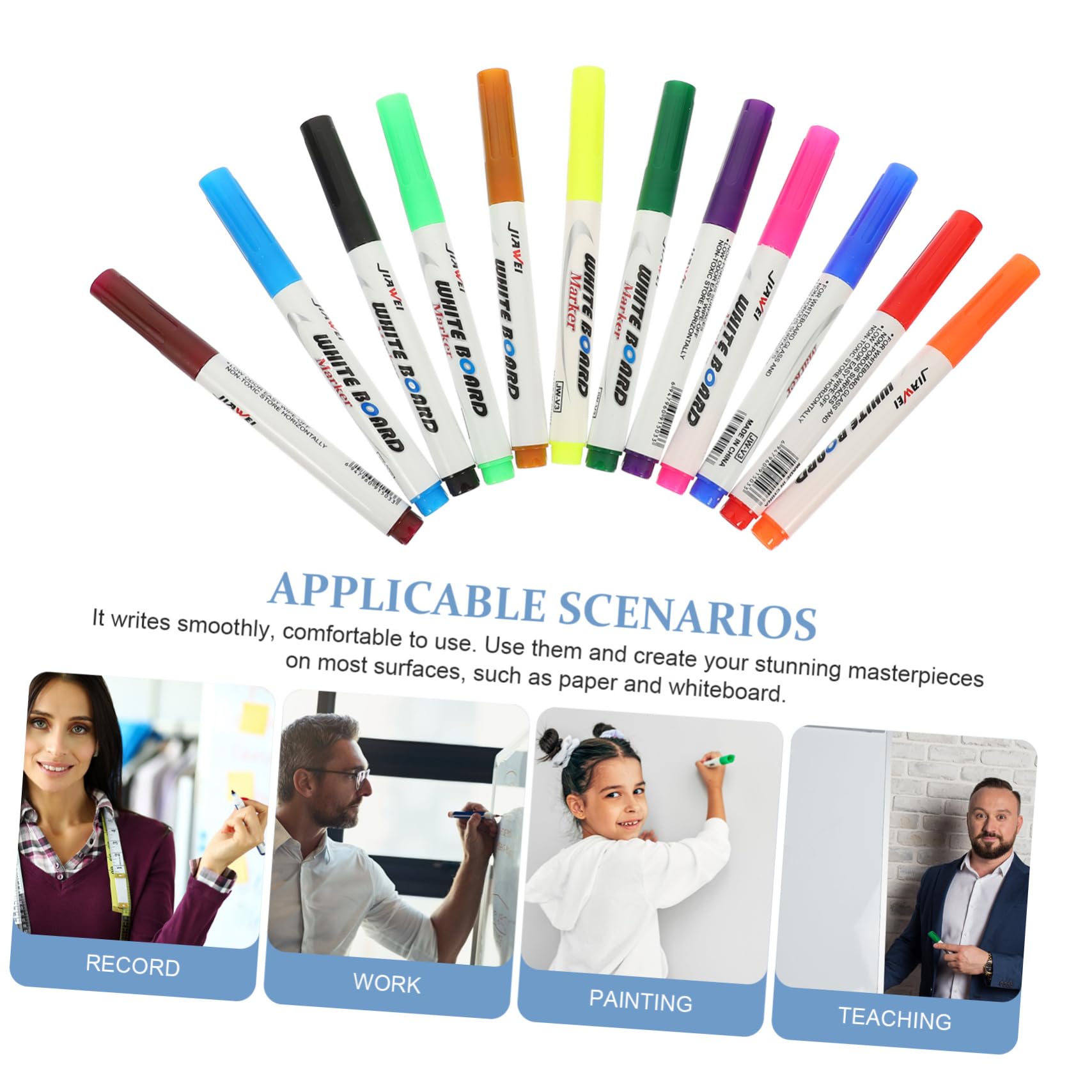 COHEALI 36 Pcs Whiteboard pen mini whiteboard portable white board Students Marker Pen Dry Wipe Markers portable whiteboard markers supplies High capacity brush watercolor pen