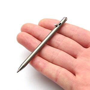 Ochine Mini Titanium Pen Small Pocket Ballpoint Pen Signature Pen Cool Keychain Accessories, Portable EDC Gadget Outdoor Equipment Personality Creative Signature Pen Mini EDC Pen Outdoor tool