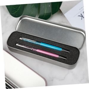 Didiseaon Small Pen Case 3pcs Box Tinplate Box Sponge Pen Student Portable Pens + Pencil