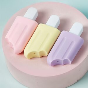 6PCS Cute Highlighter Pen,Mini Ice Cream Painting Marker Pen Drift Bottles Marker Pen Mini Paint Marker Pen(Popsicles)