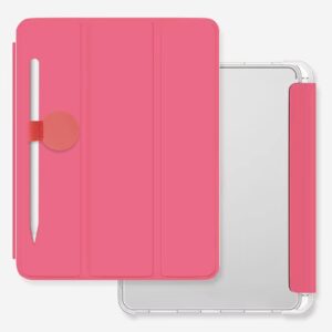 Mini Skater Round Pen Loop Holder for Notebooks Elastic Self Adhesive Leather Stylus Pencil Elastic Loops Holders Attached to Tablet Case Calendars Journals Planners Clipboard, Pack of 5 (Pink)