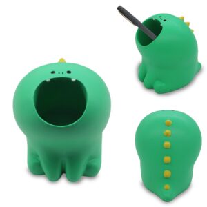 Cute Pen Pencil Holder,Kawaii Resin Animals Organizer,Creative Dinosaur With Wide Mouth Pencil Holder,Cartoon Toothbrush Holder,Mini Storage Decorations for Office Desk Dressing Table(Dinosaur)