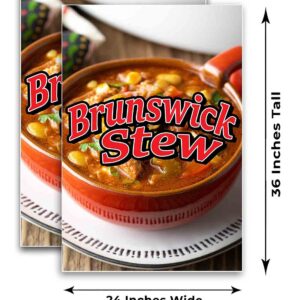 Brunswick Stew (24" X 36") Vinyl Decal Only (Pack of 2) |Sign|Sticker|Poster