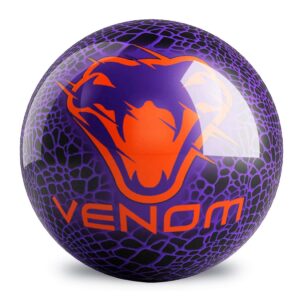 on the ball bowling motiv venom spare bowling ball - purple/orange 15lbs