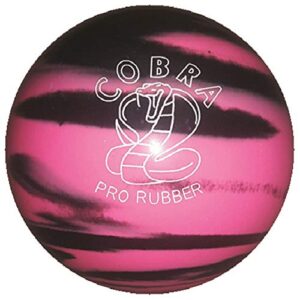 epco cobra pro rubber candlepin bowling ball - 4 ball set all weights (pink/black, 2.6 lbs)