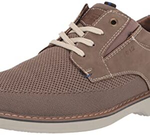 Nunn Bush Men's Otto Plain Toe Knit Oxford Lace Up with Lightweight Sole, Taupe, 12 Wide