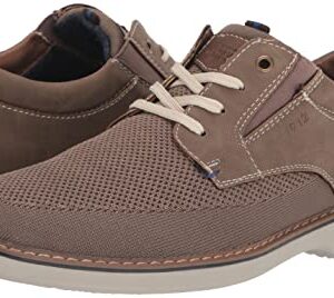 Nunn Bush Men's Otto Plain Toe Knit Oxford Lace Up with Lightweight Sole, Taupe, 12 Wide