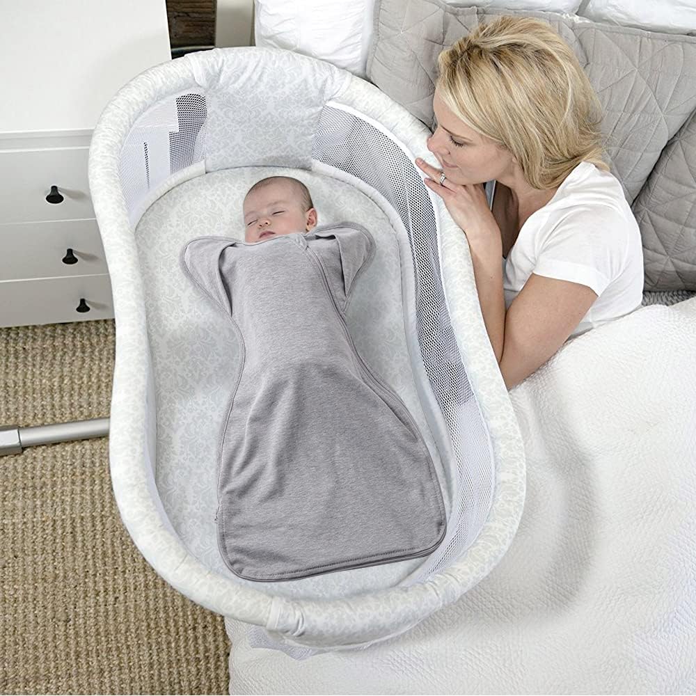 Knirose 3-Way Wearable Swaddle Blankets Sleep Sacks with Arms Up, Hands Up Sleeping Sack Easy Diaper Changing Sleeping Bag for Baby Boy Girl Newborns Transitions to Arms-Free Calms Startle Reflex