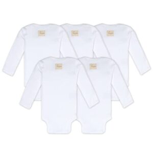 Burt’s Bees Baby Unisex Baby Bodysuits, 5-Pack Short & Long Sleeve One-Pieces, 100% Organic Cotton