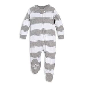 burt's bees baby sleep and play pjs, 100% organic cotton one-piece zip front romper jumpsuit pajamas