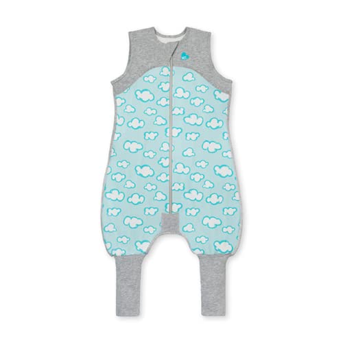 Love to Dream Lite Organic Baby Sleep Suit (12-24 Mo), Super Soft Temp Regulating Sleeping Suit, 0.2TOG Lightweight Wearable Blanket, Turquoise