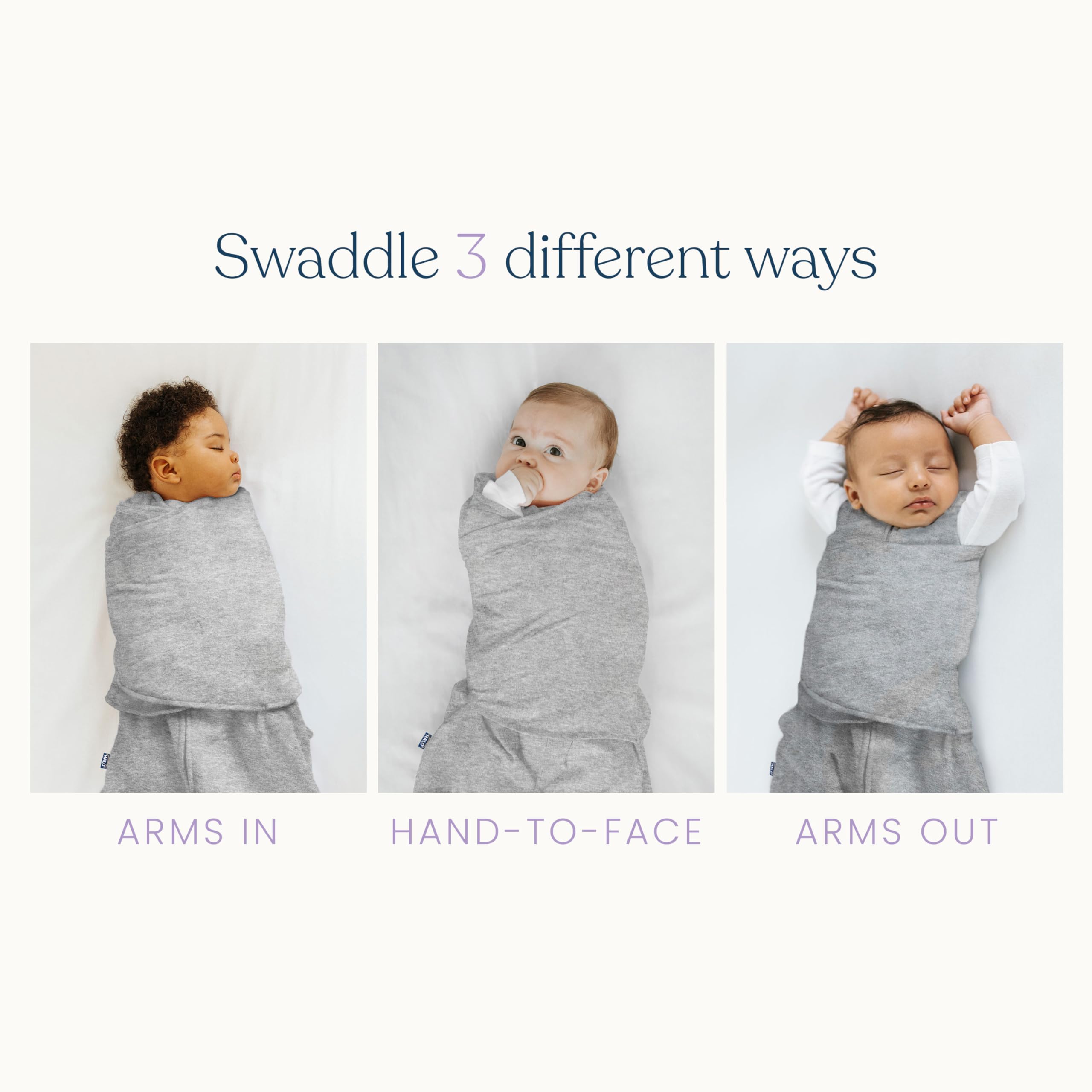 HALO Baby Sleepsack Swaddle Wearable Blanket, 3-Way Adjustable Infant Sleepsack, TOG 1.5, Ideal Temp, Navy/Orange, Small, 3-6 Months, 12-18 Pounds