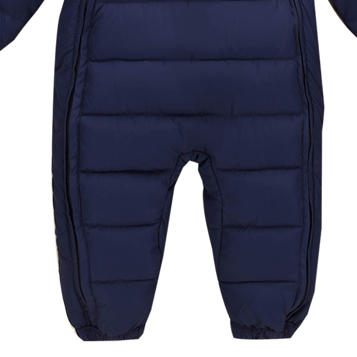 Happy Cherry Baby Winter One Piece Snowsuit with Hood Gloves Zipped Toddler Padded Sleepsuit Navy