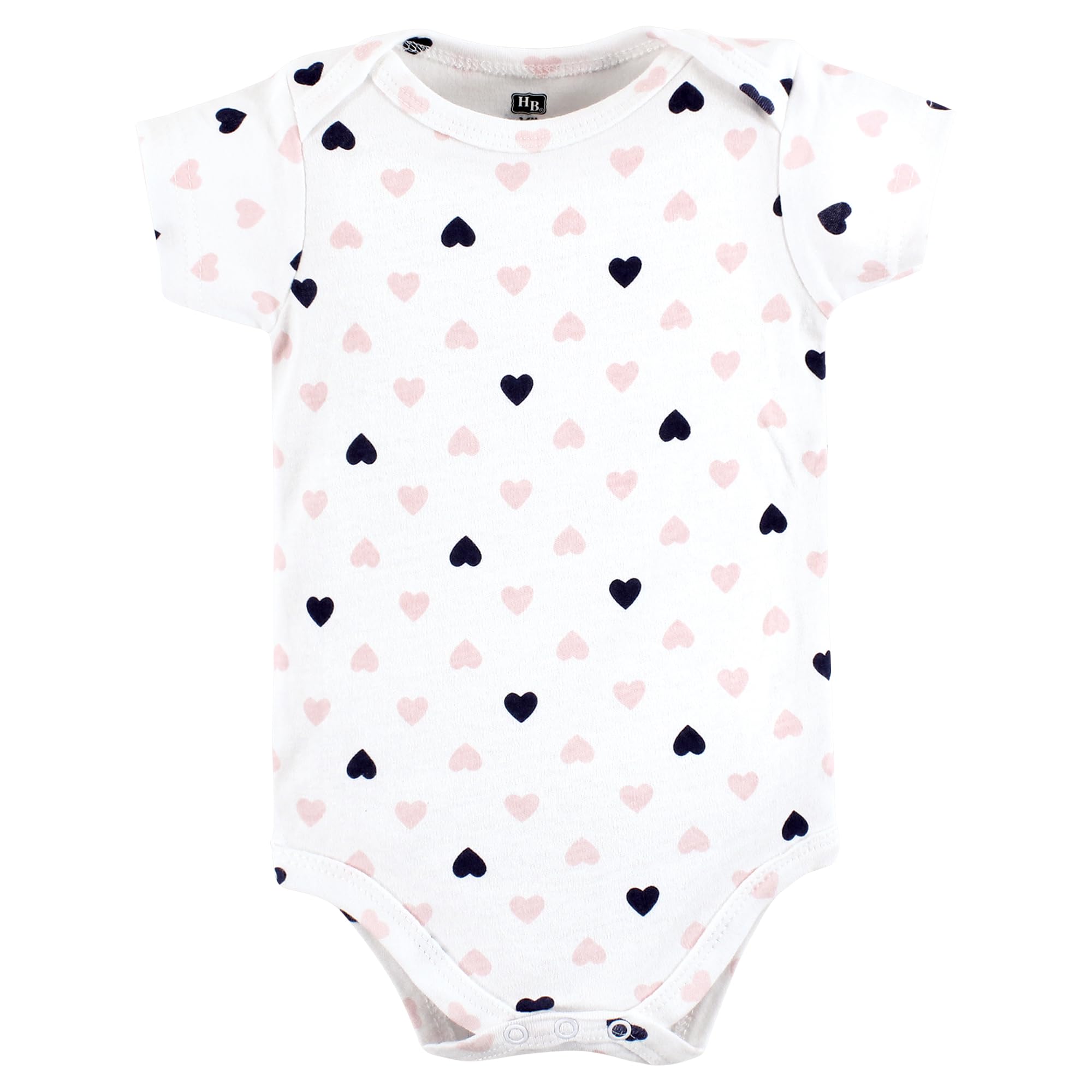 Hudson Baby Unisex Baby Cotton Bodysuits, Girl Mommy Pink Navy, 6-9 Months