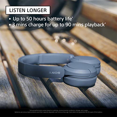 Sony WH-CH520 Wireless Headphones Bluetooth On-Ear Headset with Microphone, Black New (Renewed)