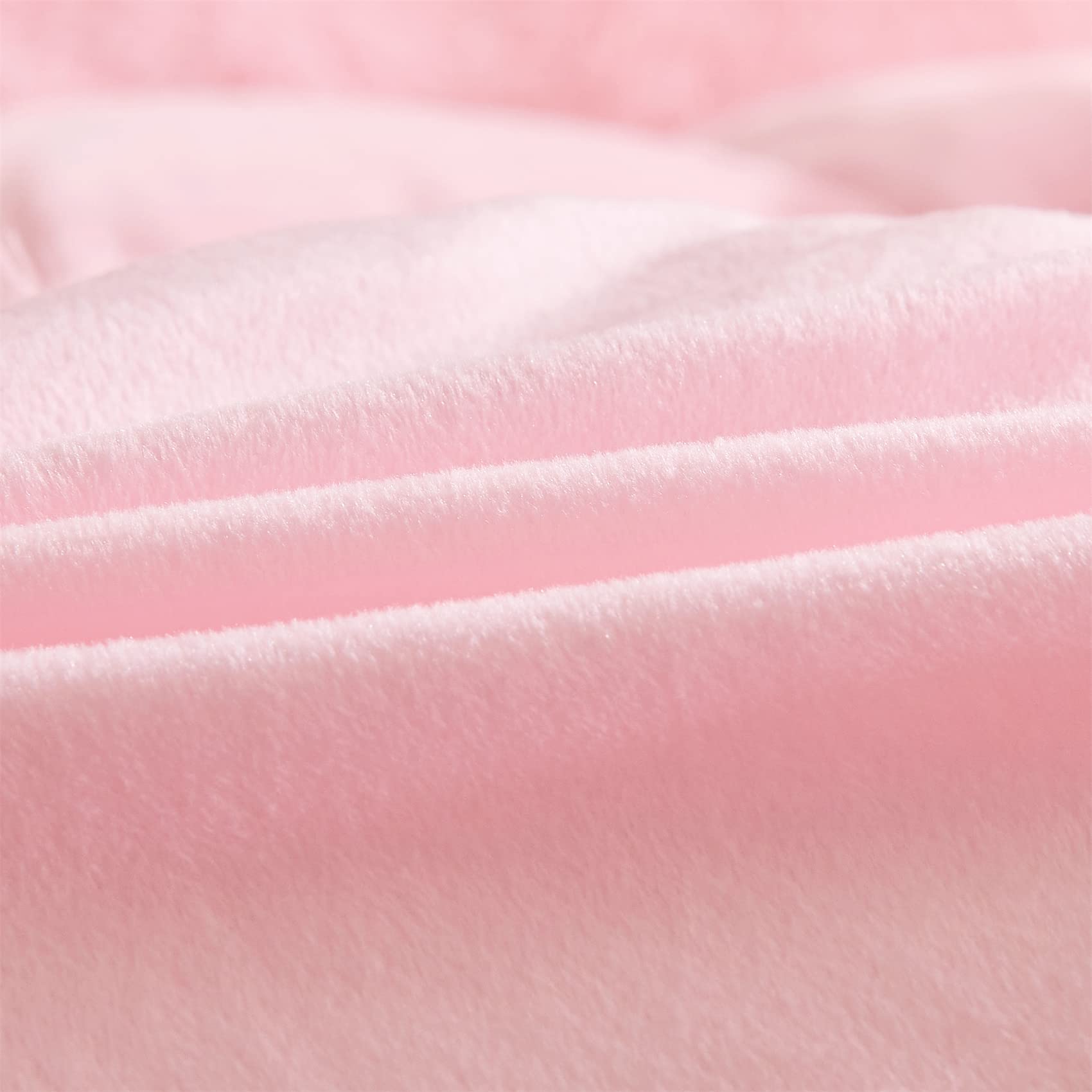 Pink Fluffy Comforter Cover Set,Ultra Soft Faux Fur Duvet Cover Bedding Sets king 3 Pieces with Pillow Cases, Fluffy Pink Bed Set Zipper Closure (Pink, King)