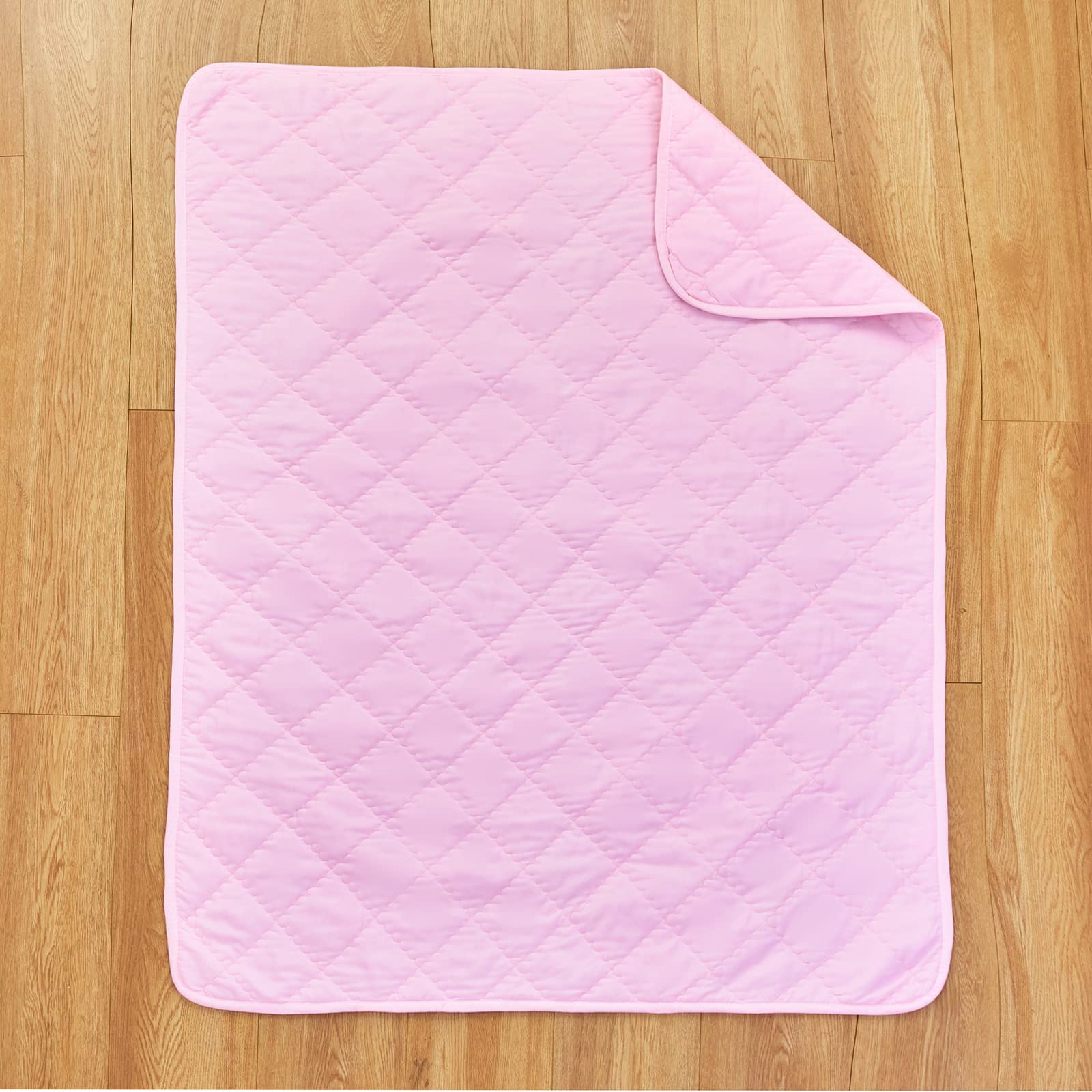 Pink Quilted Toddler Bedding Set 4 Pieces Summer Toddler Bed Quilt Set Includes Toddler Size Bedspread, Flat Sheet, Fitted Sheet and Pillowcase