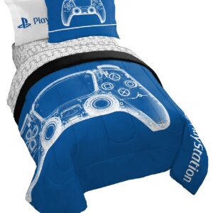 PlayStation X-Ray Gamer 7 Piece Full Size Bed Set - includes Comforter & Sheet Set - Super Soft Kids Bedding Fade Resistant Microfiber (Official Product)