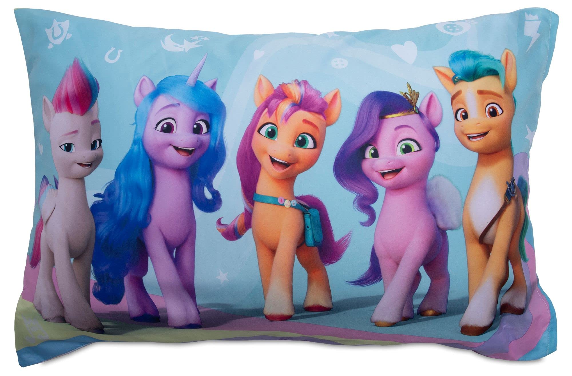 My Little Pony 4 Piece Toddler Bedding Set - includes Quilted Comforter, Fitted Sheet, Top Sheet, and Pillow Case Character Design for Toddler Bed