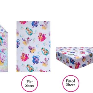 My Little Pony 4 Piece Toddler Bedding Set - includes Quilted Comforter, Fitted Sheet, Top Sheet, and Pillow Case Character Design for Toddler Bed