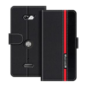 milegao for crosscall core-z5 flip cover, magnetic buckle multicolor business pu leather phone case with card slot, for crosscall core-z5 6.08 inches