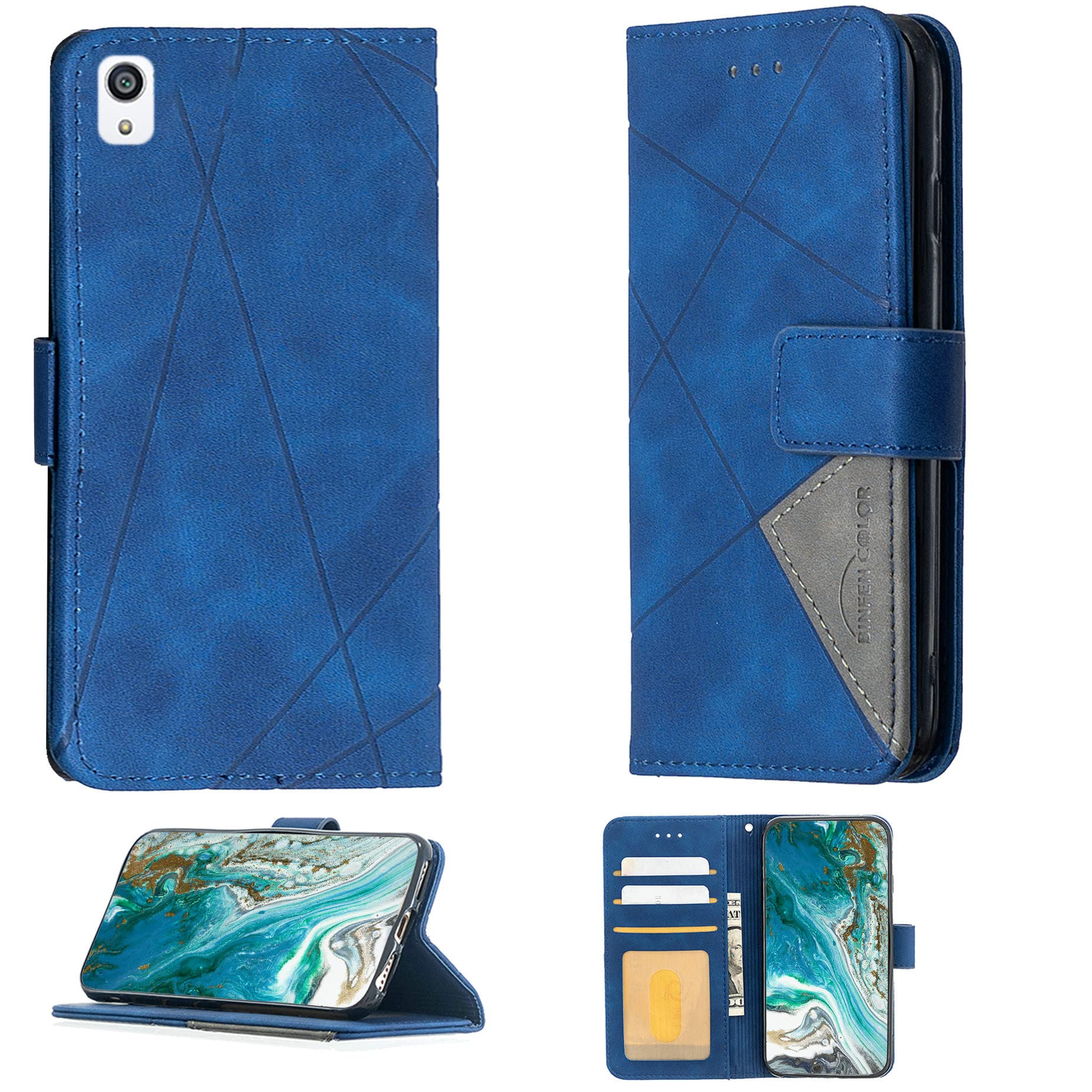 Case for Sony Xperia Z5 Premium Case Compatible with Sony Xperia Z5 Premium Phone Case Flip Stand Cover PU Leather Wallet Case Blue