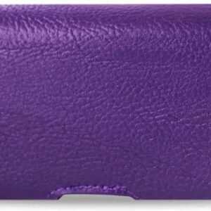 Horizontal Purple Leather Case Magnetic Closure and Smooth No Clip Back Compatible with Nokia 2780 flip Phone