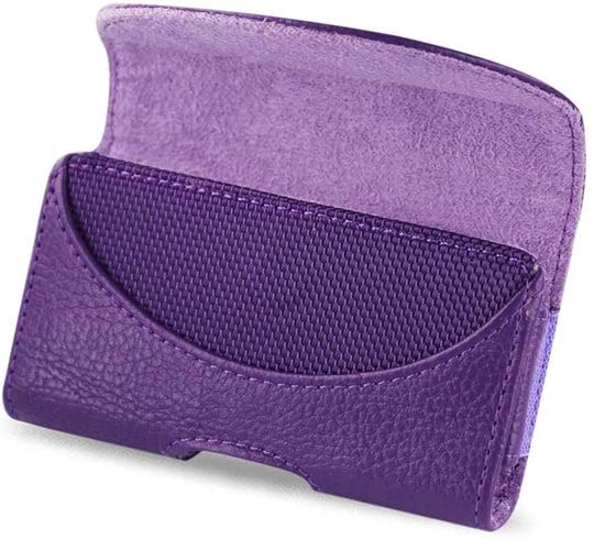 Horizontal Purple Leather Case Magnetic Closure and Smooth No Clip Back Compatible with Nokia 2780 flip Phone