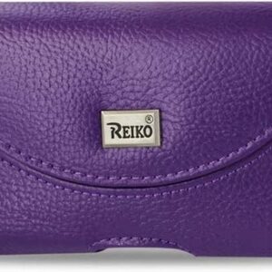 Horizontal Purple Leather Case Magnetic Closure and Smooth No Clip Back Compatible with Nokia 2780 flip Phone