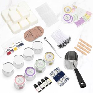 Complete Candle Making Kit for Adults Kids,Candle Making Supplies Include Soy Wax for Candle Making,Fragrance Oils Candle Wicks Dyes Jars Melting Pot,DIY Starter Scented Adults Beginners Craft Kits