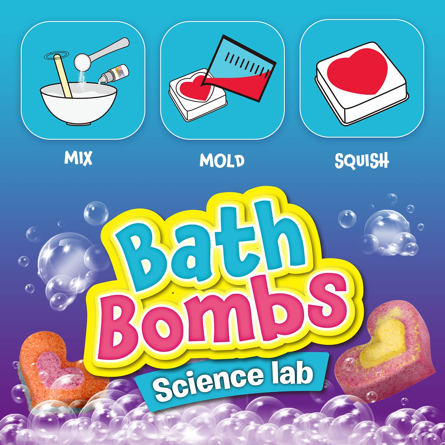 XXTOYS Bath Bombs Science Lab - Create 10 Bath Bombs, Bath Toys for Kids - Great Gifts for Girls Age 8-12, Crafts Kit for Girls, Spa Kit for Girls