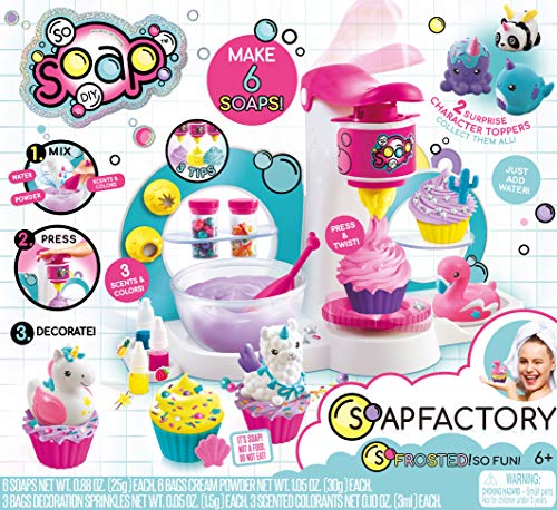 Canal Toys So Soap DIY - Soap Factory; Makes 6 Soaps in 3 scents and Colors; Just add Water, Press and Decorate!