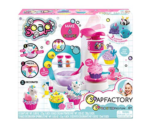 Canal Toys So Soap DIY - Soap Factory; Makes 6 Soaps in 3 scents and Colors; Just add Water, Press and Decorate!