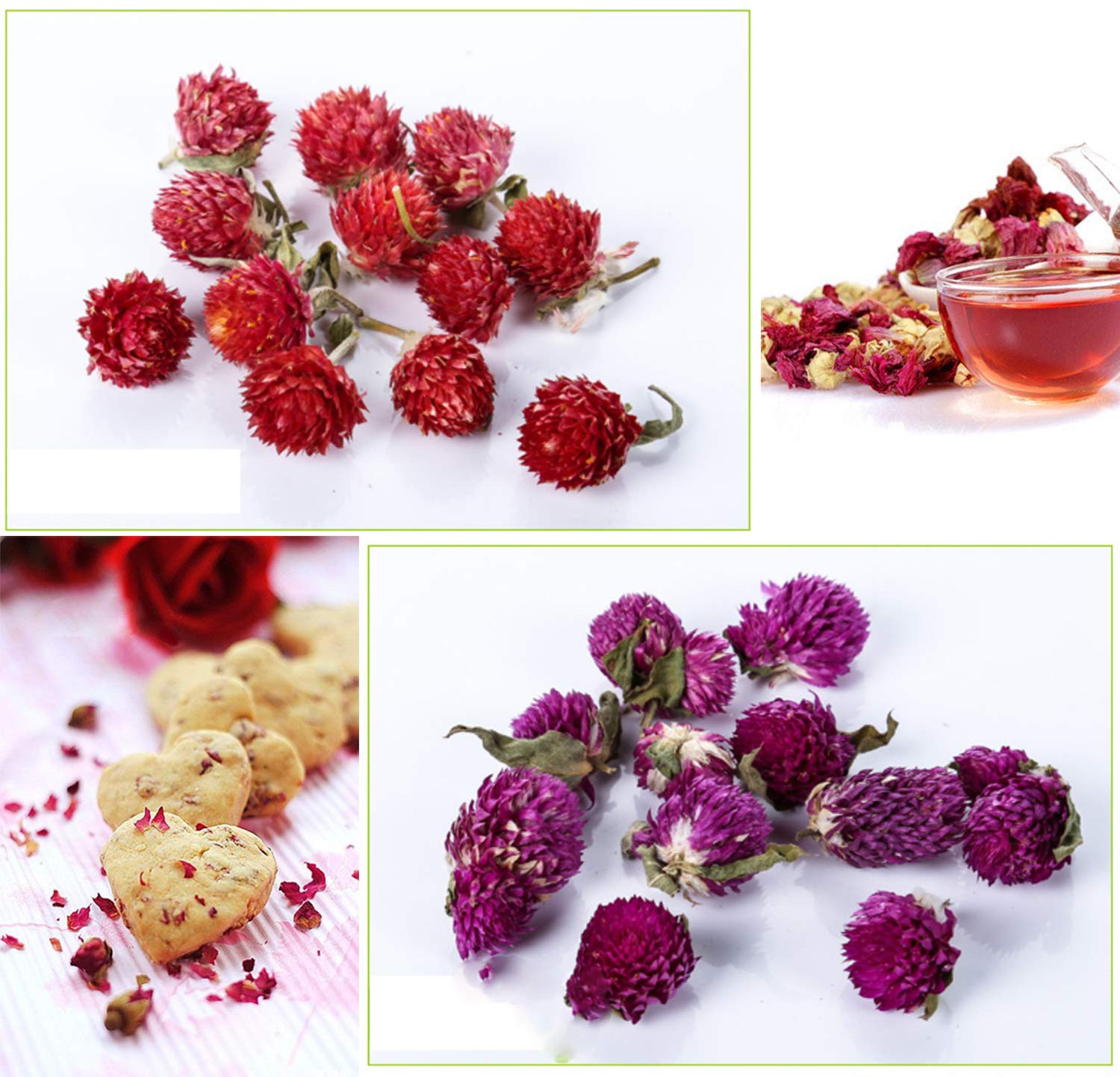 PNANA Dried Flowers- Edible Herbs Bulk of Lavender Buds, Rosebud, Jasmine, Chamomile, for Bath Bomb, Candle, Soap Making Kit