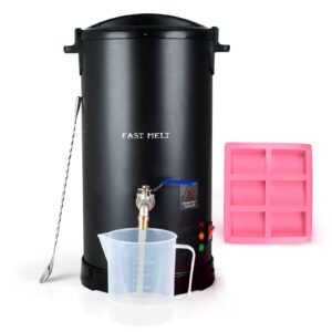 FAST MELT 6 Qts Soap Melter for Soap Making - Electric Soap Base Melting Pot Large Capacity with Quick Pour Spout, Auto Melt & Warm Mode Ideal for Homemade Soap Business Easy Clean