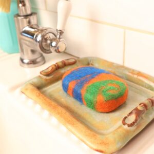 CRAFTSTARS Felted Soap Making Craft Kit, Learn to Wet Felt. for Kids and Adults, Beginners and Expert Crafters. All Materials Included with Detailed Instructions. (Rainbow)