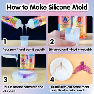 Silicone Mold Making Kit, 10A Super Elastic Translucent Platinum RTV-2 Liquid Silicone Rubber 9.8LB for Casting 3D Silicone Molds, Resin, Soap, Candle Wax, Plaster, Clay, DIY Molds - 1:1 by Volume