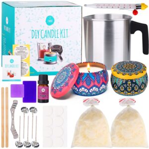 j mark diy candle making kit for adults – all inclusive with tins, wax, dye, fragrance oils and more