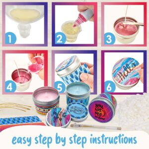 Hapinest DIY Candle Making Kit for Kids Girls Teens Adults | Beginner Arts & Crafts Make Your Own Candle Set | Starter Kit