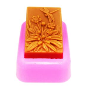 Dragonfly Flower Silicone Soap Mold Candle Mold Fondant Chocolate Candy Cake Decorating Baking Tools Polymer Clay Wax Silicone Molds