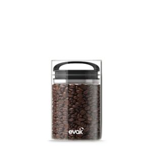 Prepara Evak Compact Glass Food Storage, 24 Ounce, Black