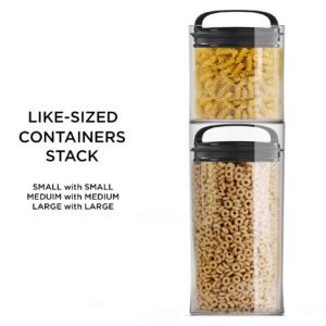 Prepara Evak Compact Glass Food Storage, 24 Ounce, Black